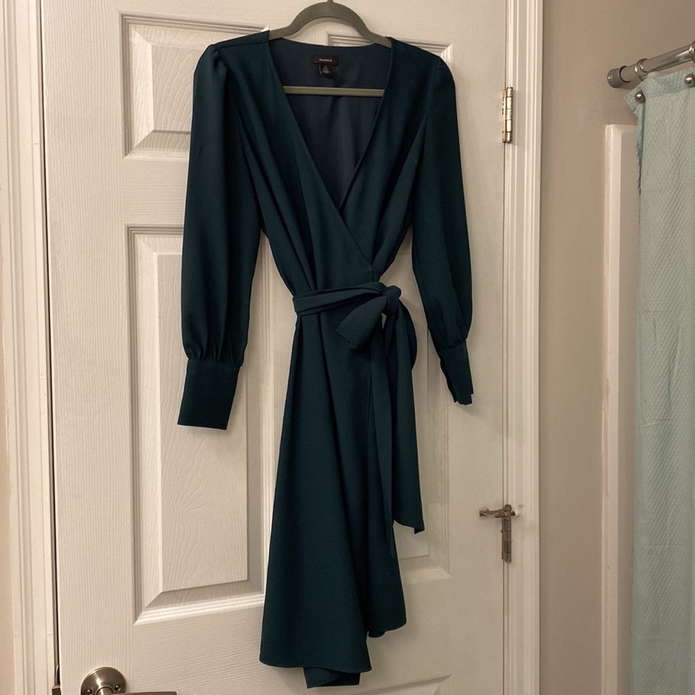 Dark Green Wrap Dress